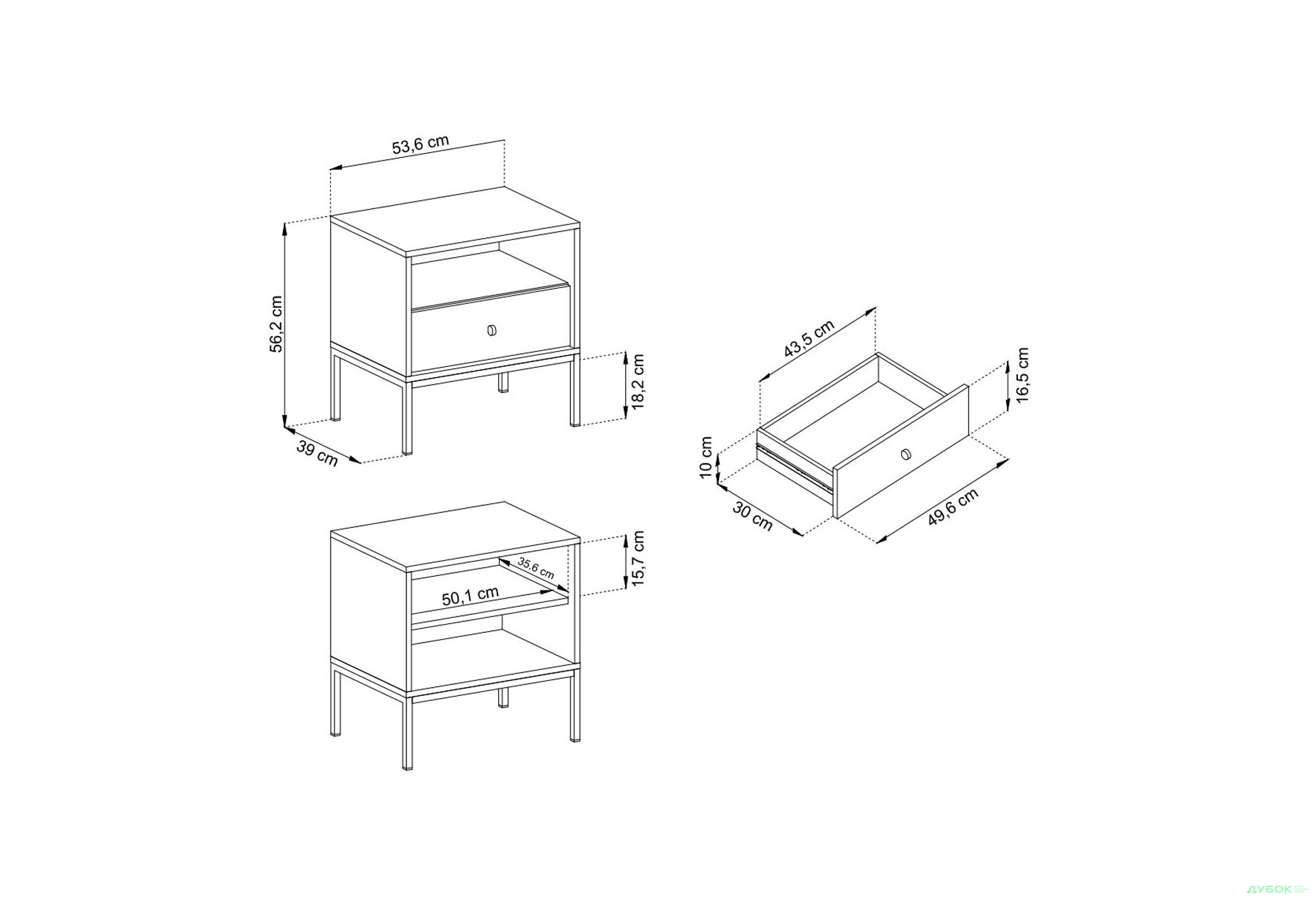 Приліжкова тумба Perfect Home Моно / Mono з шухлядою та полицею 54 см, беж пісочний, золоті ніжки - Зображення 3 Зображення 3 - Приліжкова тумба Perfect Home Моно / Mono з шухлядою та полицею 54 см, беж пісочний, золоті ніжки
