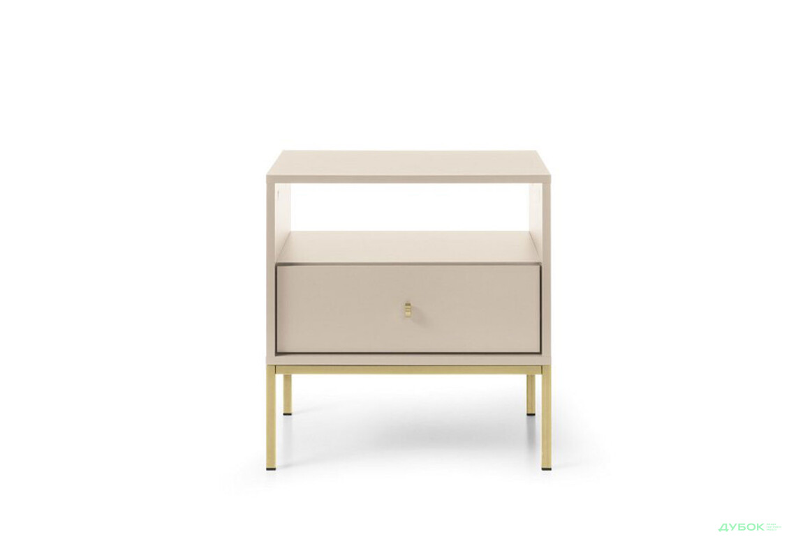 Приліжкова тумба Perfect Home Моно / Mono з шухлядою та полицею 54 см, беж пісочний, золоті ніжки - Зображення 2 Зображення 2 - Приліжкова тумба Perfect Home Моно / Mono з шухлядою та полицею 54 см, беж пісочний, золоті ніжки