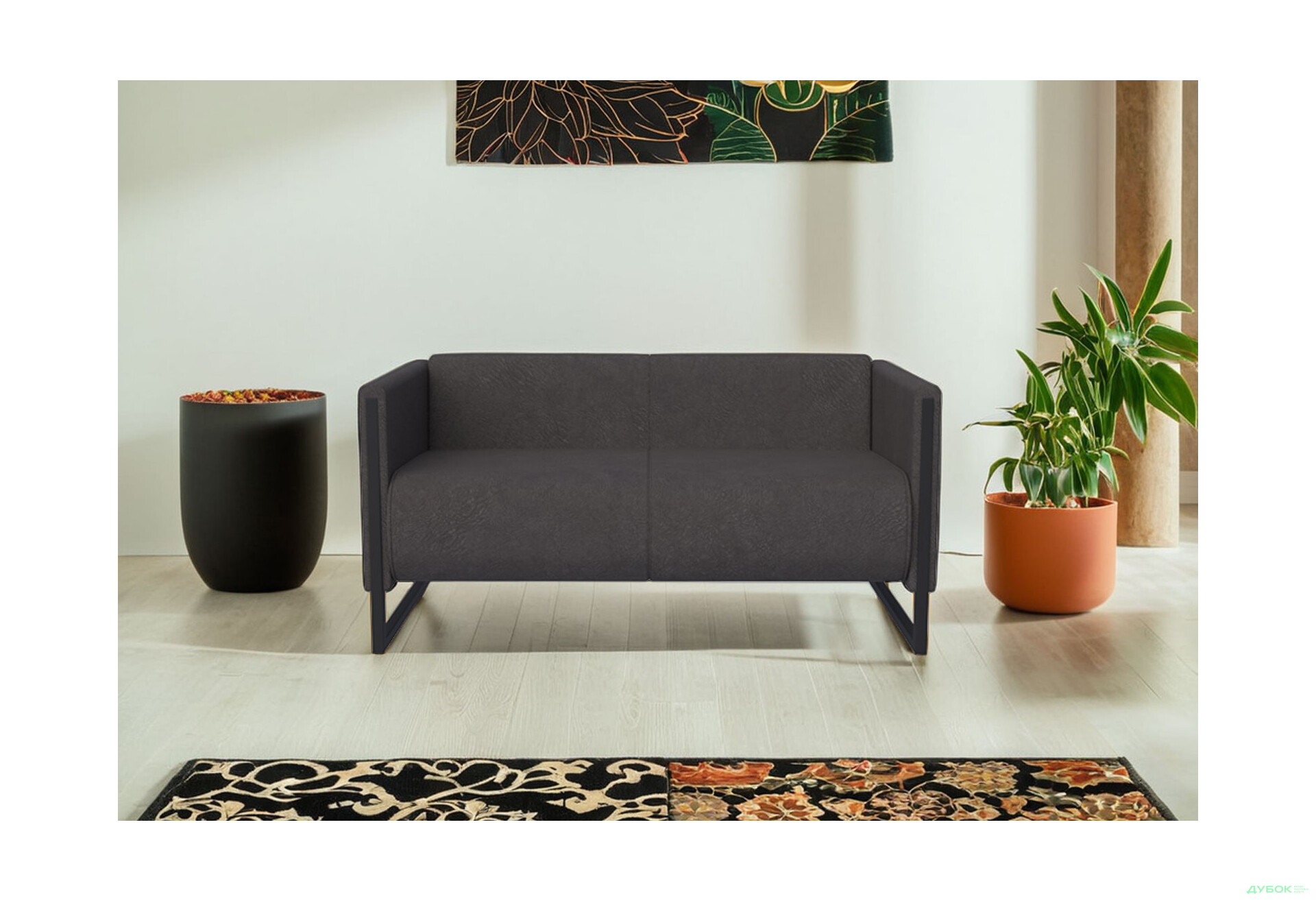 Диван UMa Ральф 128х80 см графитовый (Crocus 97) - Изображение 2 Изображение 2 - Диван UMa Ральф 128х80 см графитовый (Crocus 97)