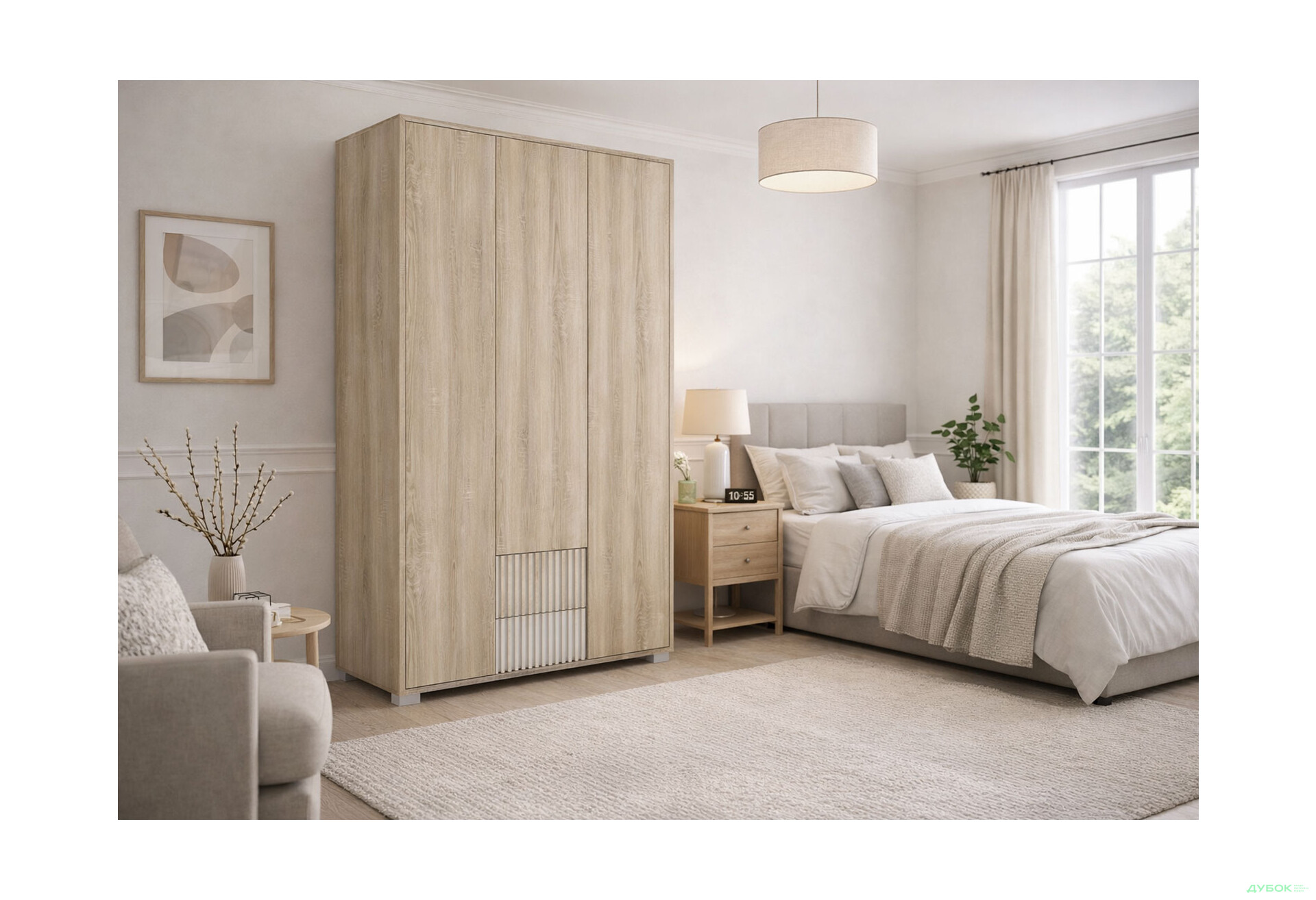 Изображение 2 - Шкаф Гербор Брус SZF3D2S 149 см, дуб сонома