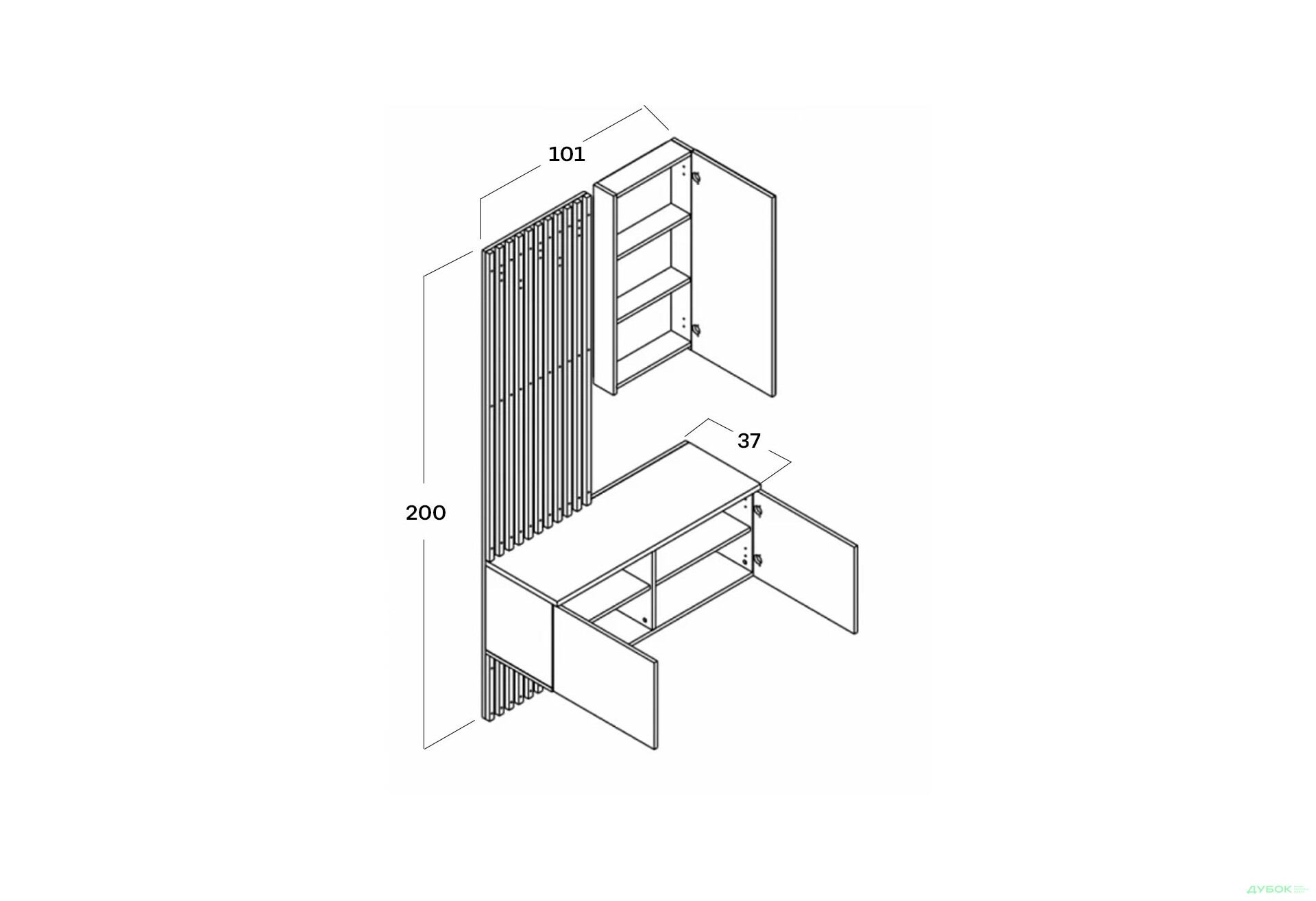 Передпокій Гербор Аріка Німфея альба / чорний - Зображення 4 Зображення 4 - Передпокій Гербор Аріка Німфея альба / чорний