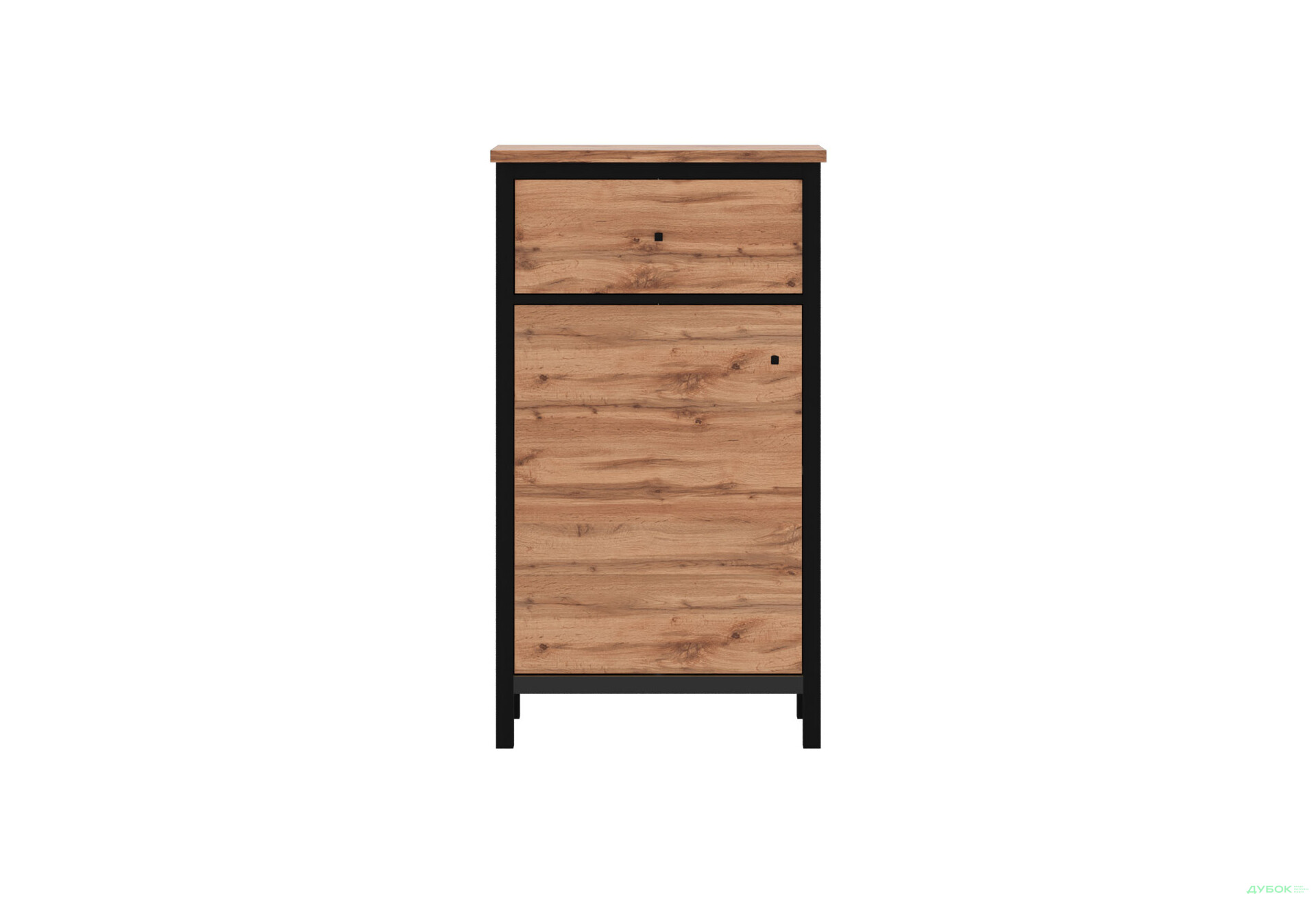 Передпокій Гербор Чос 117.5 см, Дуб тахо / чорний - Зображення 4 Зображення 4 - Передпокій Гербор Чос 117.5 см, Дуб тахо / чорний