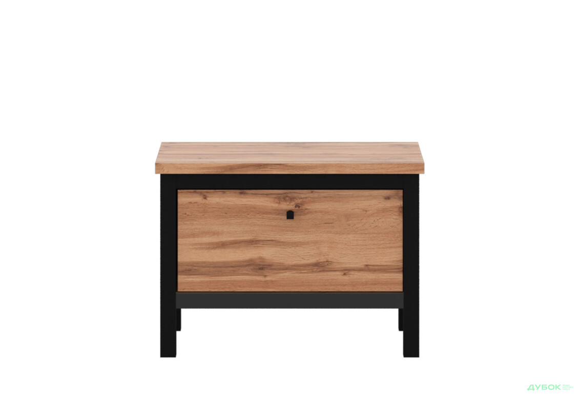 Передпокій Гербор Чос 117.5 см, Дуб тахо / чорний - Зображення 3 Зображення 3 - Передпокій Гербор Чос 117.5 см, Дуб тахо / чорний