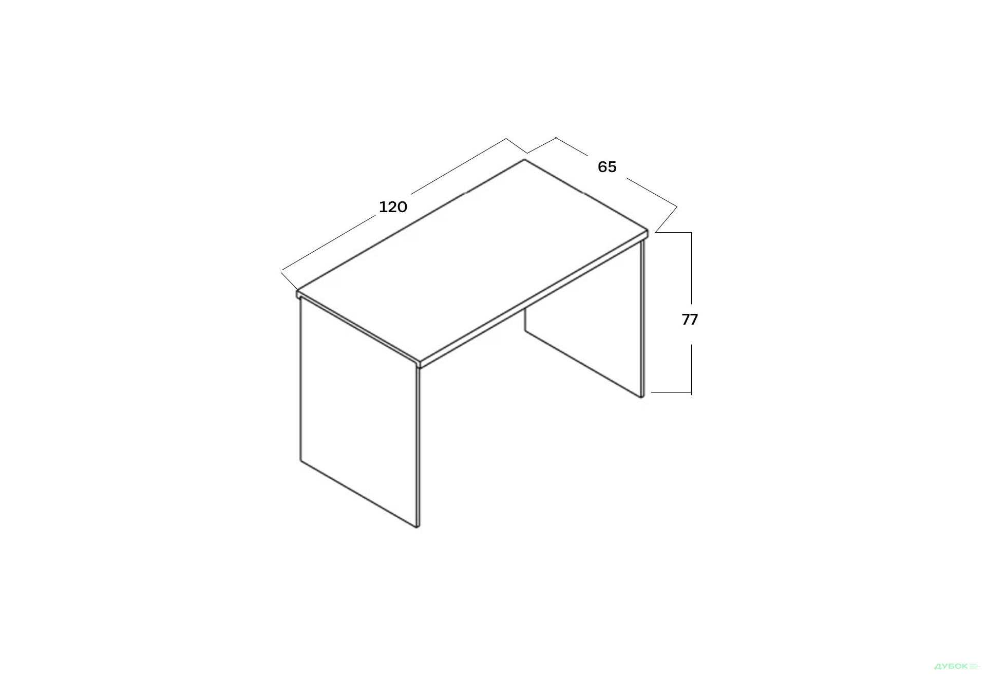 Стіл письмовий Гербор Шанталь 120х65 см, дуб сан-ремо світлий - Зображення 3 Зображення 3 - Стіл письмовий Гербор Шанталь 120х65 см, дуб сан-ремо світлий