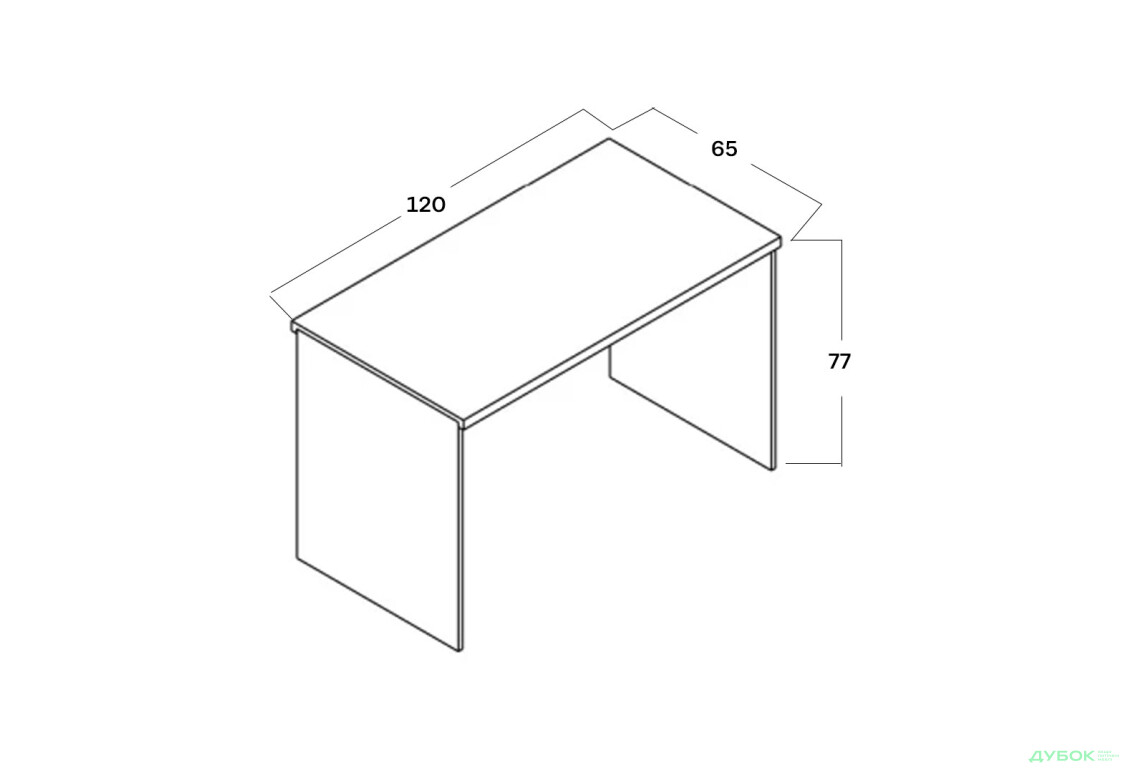 Стіл письмовий Гербор Шанталь 120х65 см, дуб сан-ремо світлий - Зображення 3 Зображення 3 - Стіл письмовий Гербор Шанталь 120х65 см, дуб сан-ремо світлий