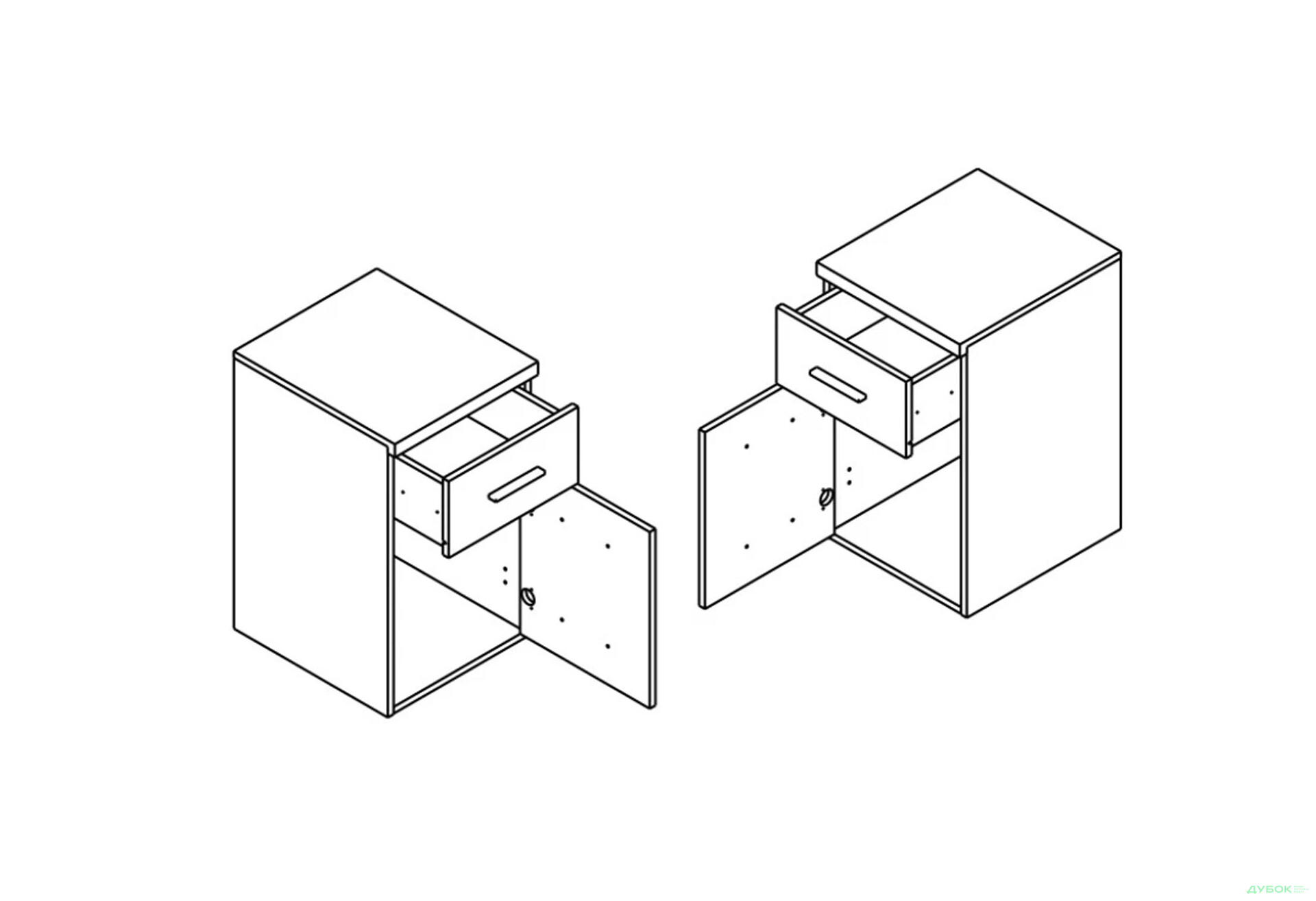 Тумба Гербор Шанталь на колесиках 1-дверна з шухлядою 40 см, дуб сан-ремо світлий - Зображення 3 Зображення 3 - Тумба Гербор Шанталь на колесиках 1-дверна з шухлядою 40 см, дуб сан-ремо світлий