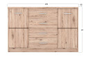 Комод Гербор Шанталь 2-дверний з 4 шухлядами 135 см, дуб сан-ремо світлий - Зображення 2 Зображення 2 - Комод Гербор Шанталь 2-дверний з 4 шухлядами 135 см, дуб сан-ремо світлий