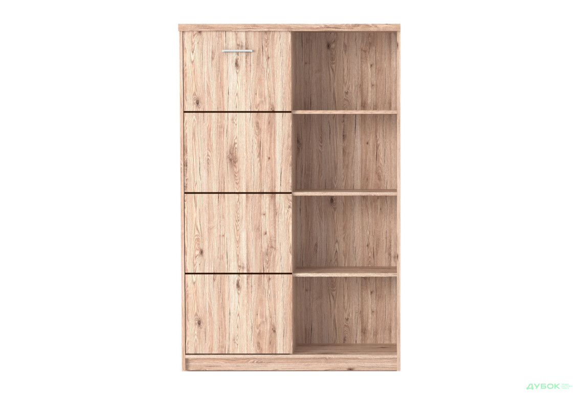 Шафа-пенал Гербор Шанталь з полицями 102 см, дуб сан-ремо світлий - Зображення 1 Зображення 1 - Шафа-пенал Гербор Шанталь з полицями 102 см, дуб сан-ремо світлий