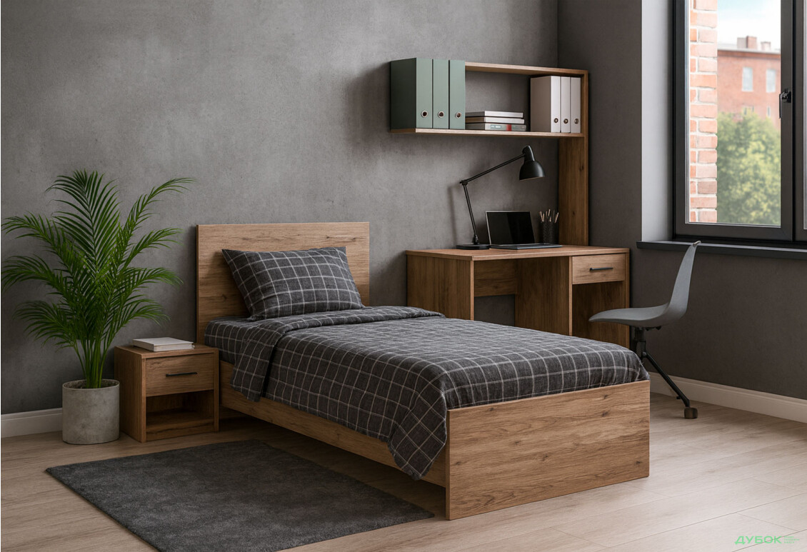 Ліжко Гербор Шанталь (без вкладу) 90х200 см, дуб сан-ремо світлий - Зображення 2 Зображення 2 - Ліжко Гербор Шанталь (без вкладу) 90х200 см, дуб сан-ремо світлий