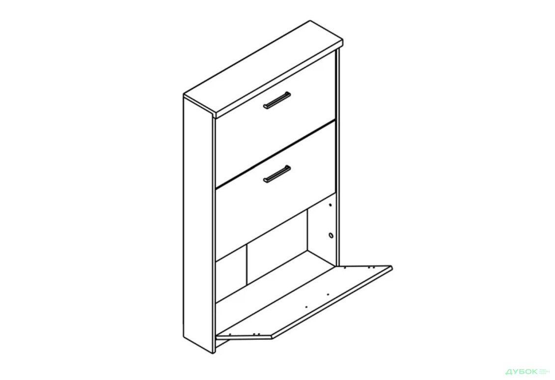 Тумба для взуття Гербор Шанталь з 3 відділенням 75 см, дуб сан-ремо світлий - Зображення 4 Зображення 4 - Тумба для взуття Гербор Шанталь з 3 відділенням 75 см, дуб сан-ремо світлий