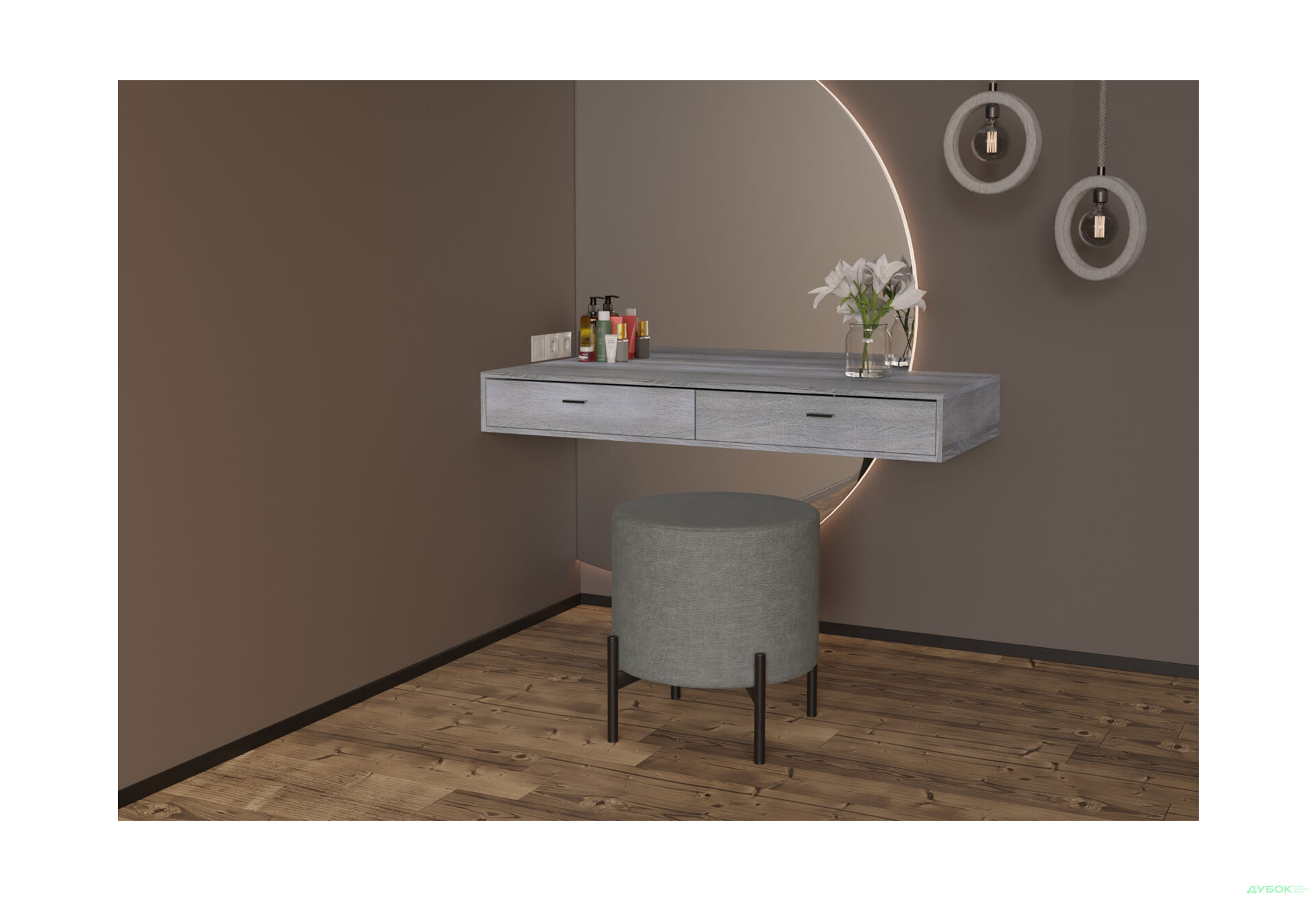 Пуф UMa Флафф 45x45 см, сірий (Soro 93) - Зображення 2 Зображення 2 - Пуф UMa Флафф 45x45 см, сірий (Soro 93)