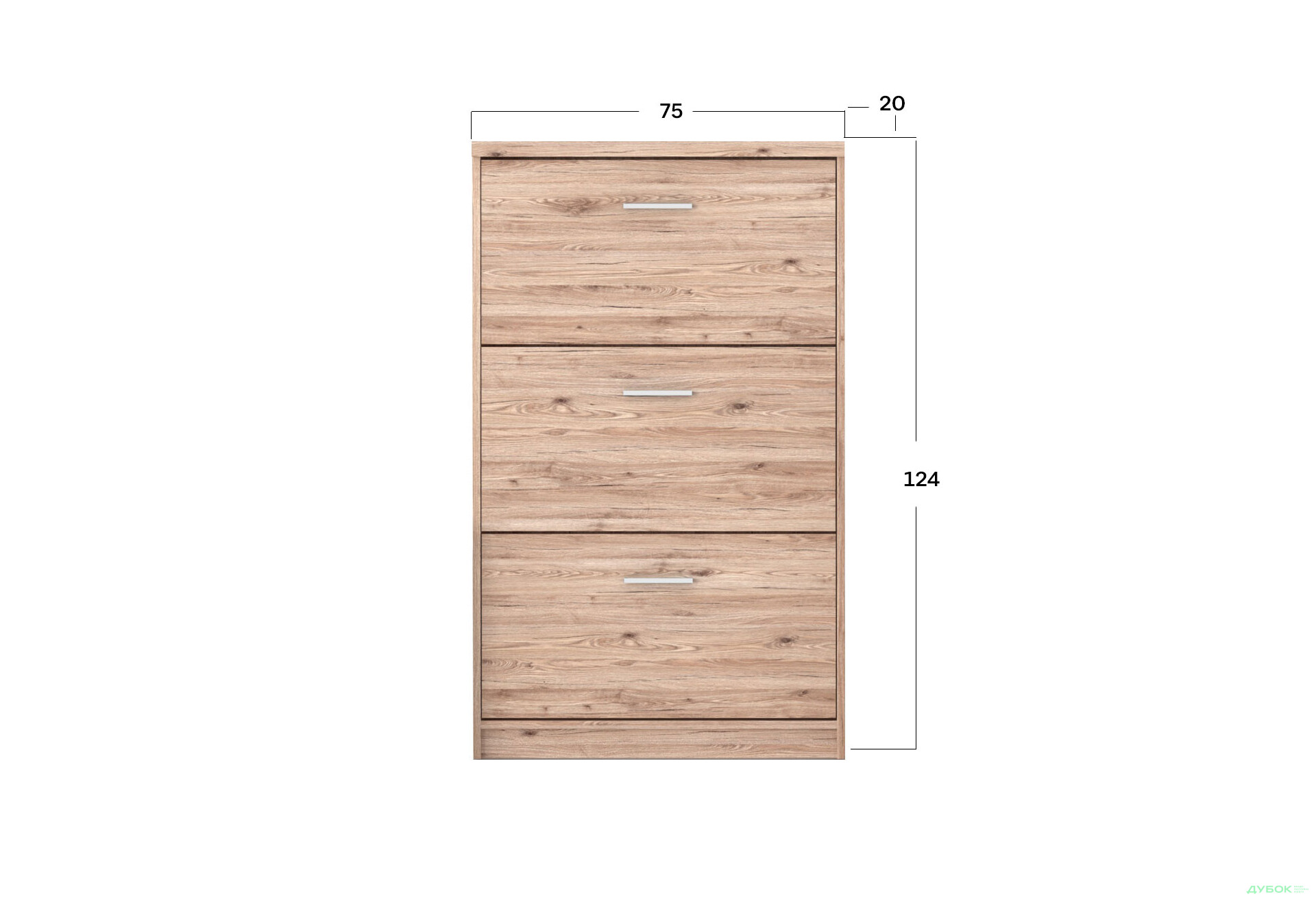 Передпокій Гербор Шанталь 145 см, Дуб сан-ремо світлий - Зображення 3 Зображення 3 - Передпокій Гербор Шанталь 145 см, Дуб сан-ремо світлий