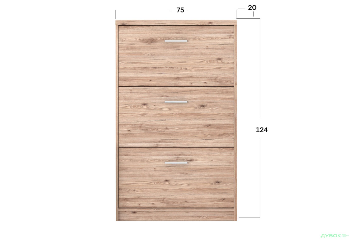 Передпокій Гербор Шанталь 145 см, Дуб сан-ремо світлий - Зображення 3 Зображення 3 - Передпокій Гербор Шанталь 145 см, Дуб сан-ремо світлий