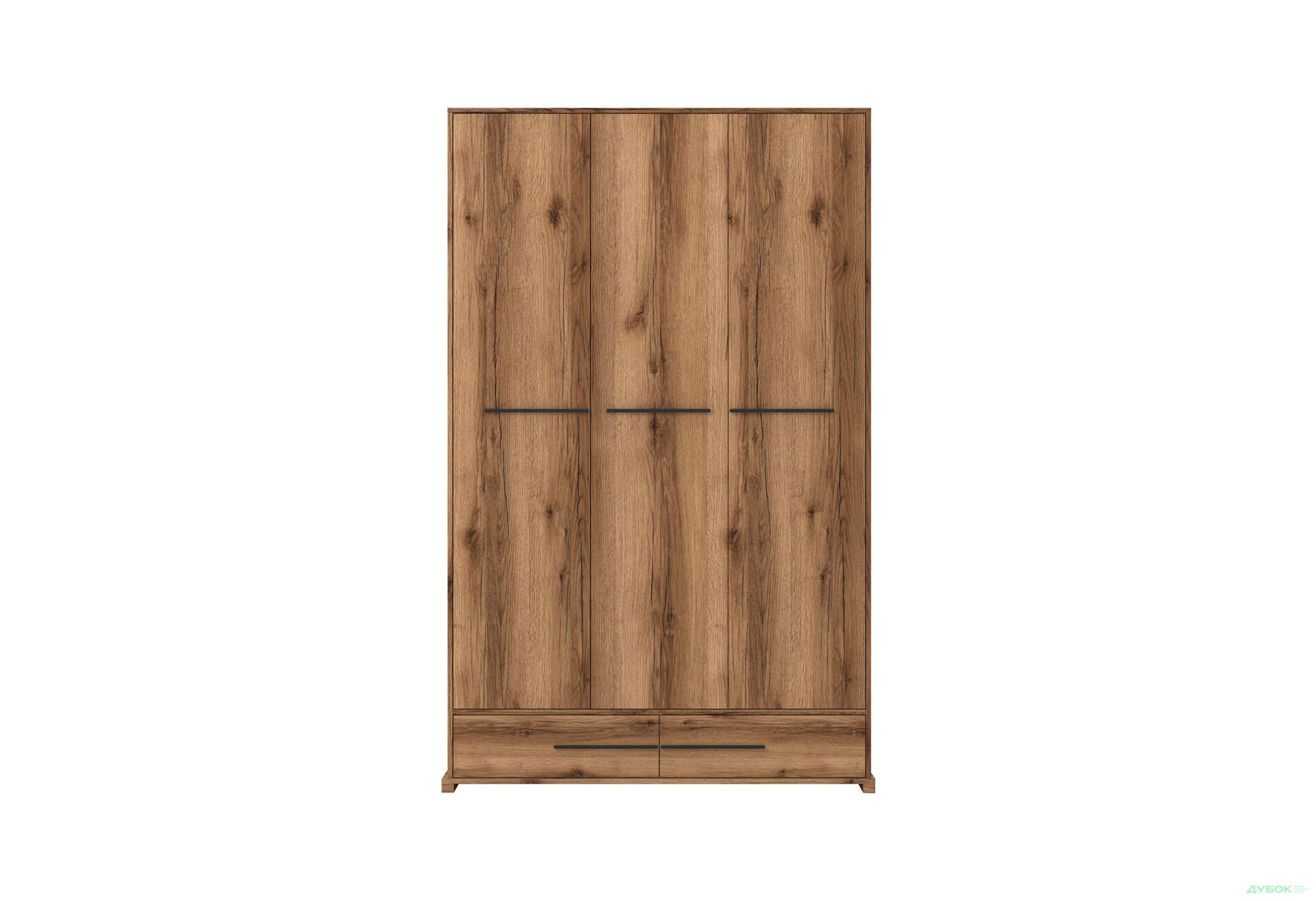 Шафа Гербор Стемма 3-дверна з 2 шухлядами 142 см, дуб делано темний - Зображення 1 Зображення 1 - Шафа Гербор Стемма 3-дверна з 2 шухлядами 142 см, дуб делано темний