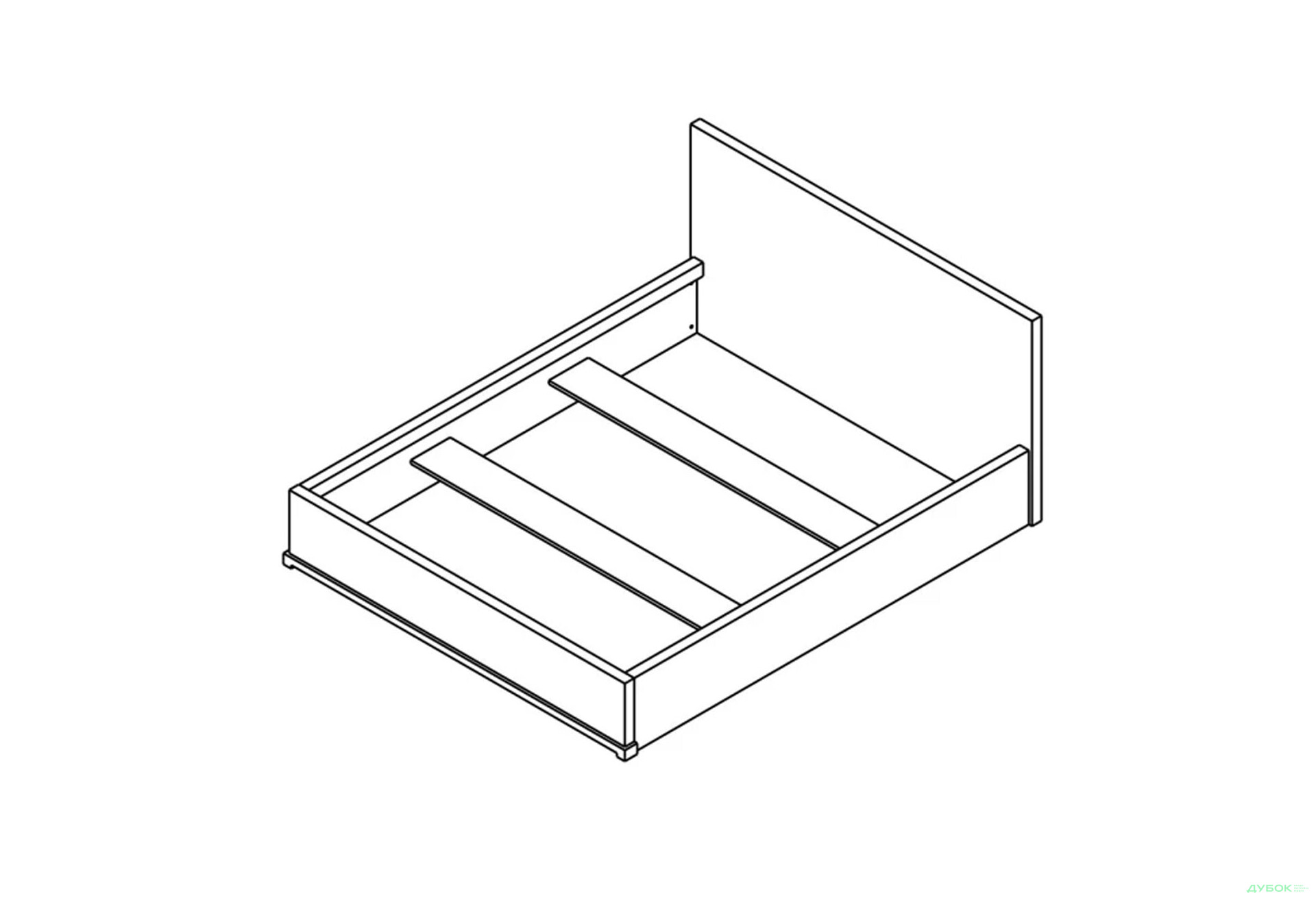 Кровать Гербор Стемма (без вклада) 160х200 см, дуб делано темный - Изображение 4 Изображение 4 - Кровать Гербор Стемма (без вклада) 160х200 см, дуб делано темный