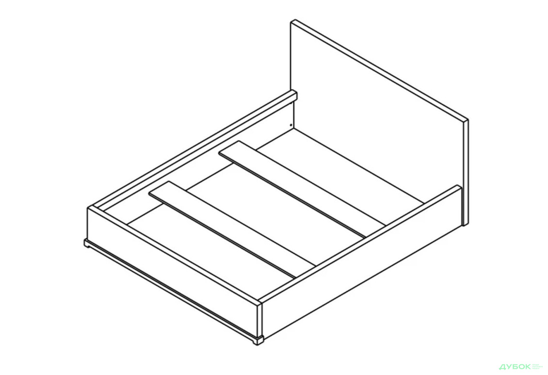 Кровать Гербор Стемма (без вклада) 160х200 см, дуб делано темный - Изображение 4 Изображение 4 - Кровать Гербор Стемма (без вклада) 160х200 см, дуб делано темный
