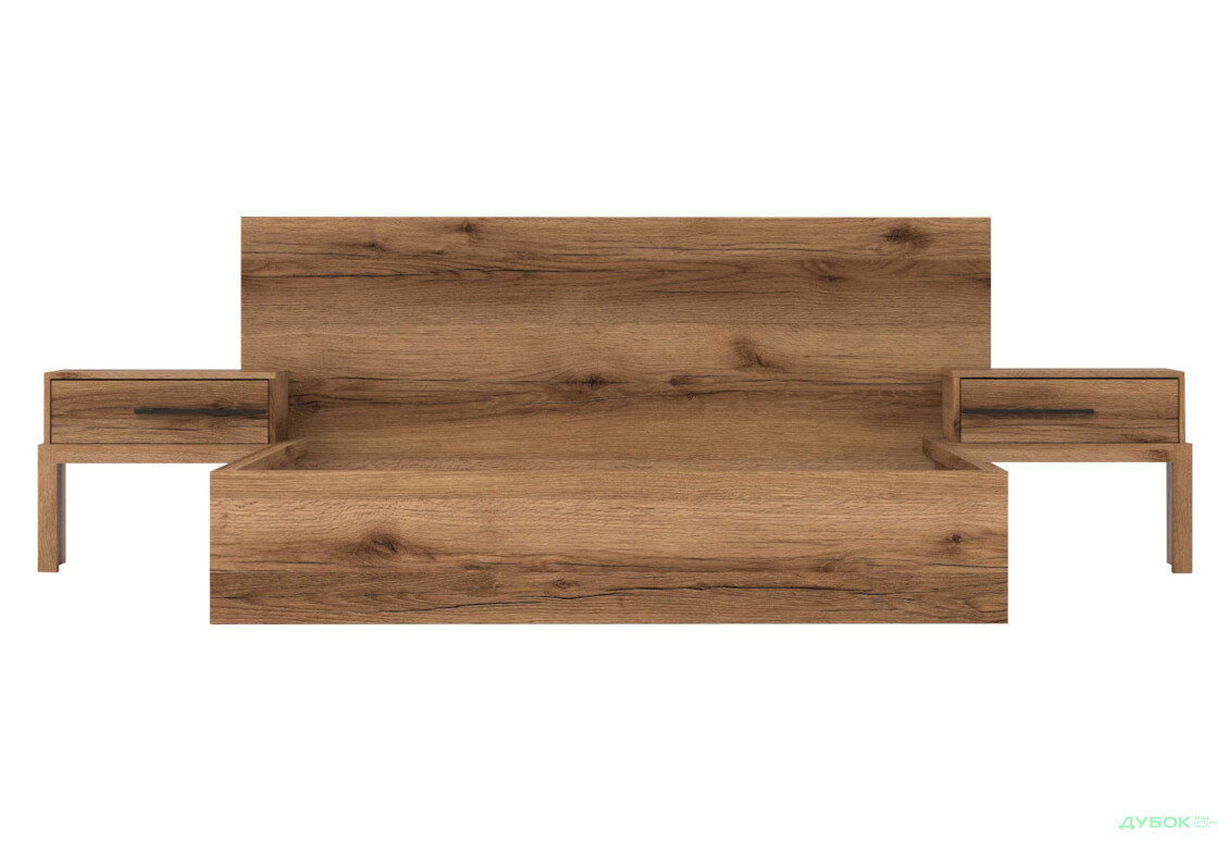 Кровать Гербор Стемма (без вклада) с тумбами 160х200 см, дуб делано темный - Изображение 4 Изображение 4 - Кровать Гербор Стемма (без вклада) с тумбами 160х200 см, дуб делано темный