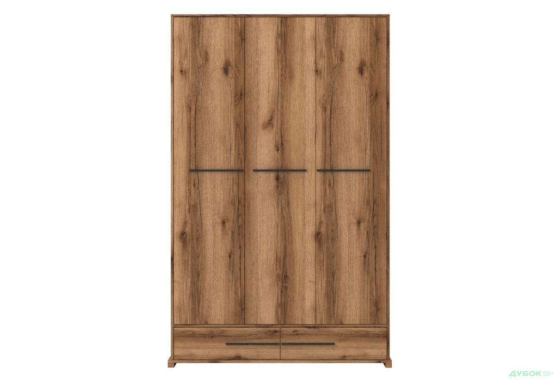 Спальня Gerbor холдинг Стемма со шкафом 3-дверным и кроватью 160х200 см, дуб делано темный - Изображение 2 Изображение 2 - Спальня Gerbor холдинг Стемма со шкафом 3-дверным и кроватью 160х200 см, дуб делано темный