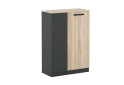 Комод Гербор Офіс Нью високий з 2 дверцятами 80 см, антрацит / дуб сонома - Зображення 3 Зображення 3 - Комод Гербор Офіс Нью високий з 2 дверцятами 80 см, антрацит / дуб сонома
