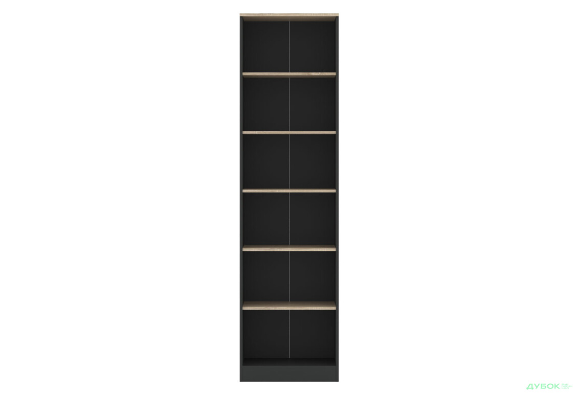 Пенал відкритий Гербор Офіс Нью 60 см, антрацит / дуб сонома - Зображення 3 Зображення 3 - Пенал відкритий Гербор Офіс Нью 60 см, антрацит / дуб сонома