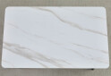 Зображення 4 - Стіл обідній Intarsio Мадрід керамік / Madrid ceramic 120x85 см, розкладний, Білий глянець / чорний каркас
