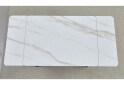 Зображення 5 - Стіл обідній Intarsio Мадрід керамік / Madrid ceramic 120x85 см, розкладний, Білий глянець / чорний каркас