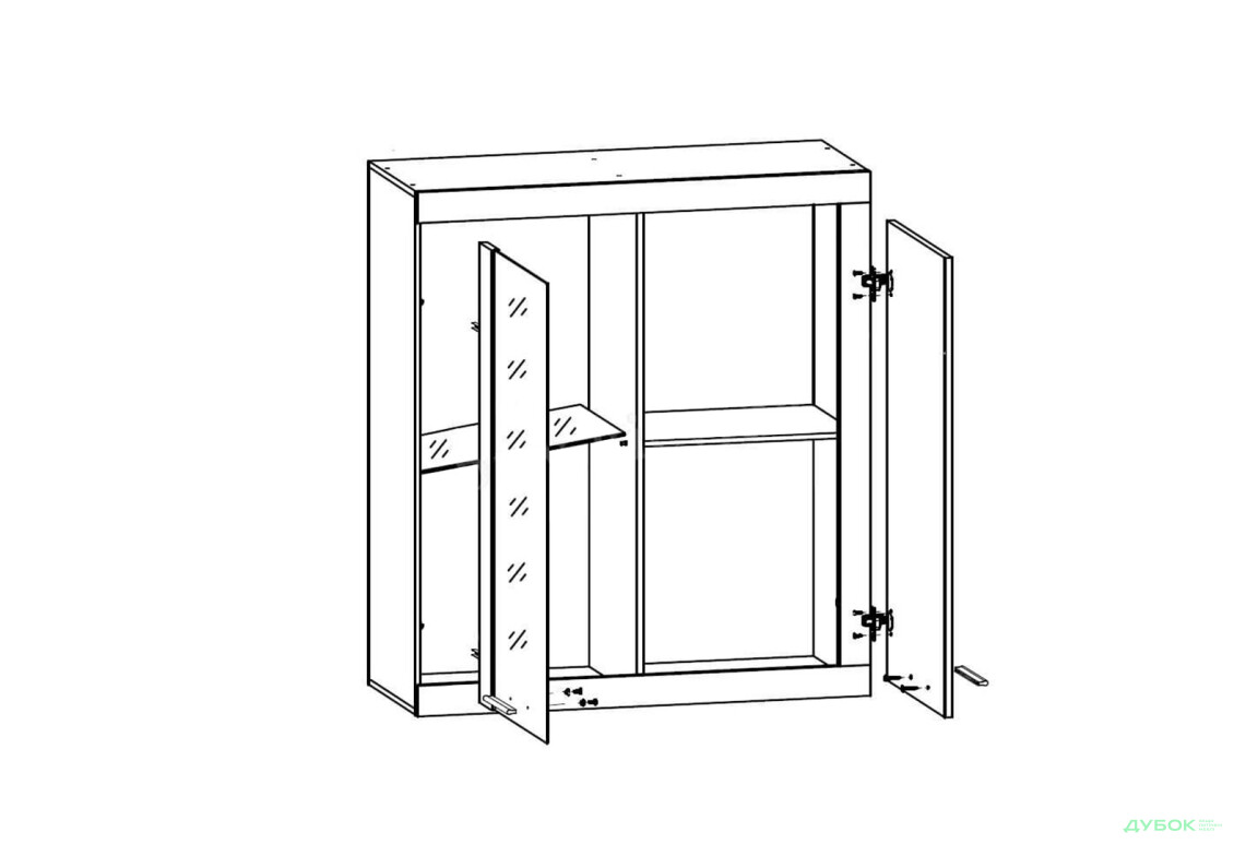 Стінка ВМК Шакіра 227 см бетон / німфея альба - Зображення 4 Зображення 4 - Стінка ВМК Шакіра 227 см бетон / німфея альба