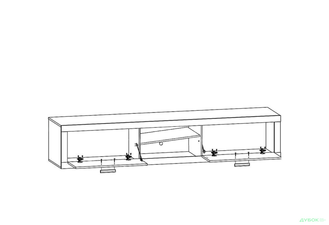 Стінка ВМК Шакіра 227 см бетон / німфея альба - Зображення 5 Зображення 5 - Стінка ВМК Шакіра 227 см бетон / німфея альба