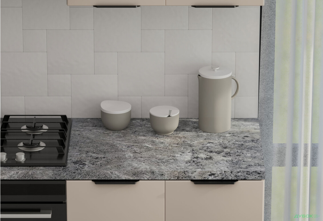 Кухня VIP-master Флет Люкс 1.6х2.6, бежевий мат - Зображення 2 Зображення 2 - Кухня VIP-master Флет Люкс 1.6х2.6, бежевий мат