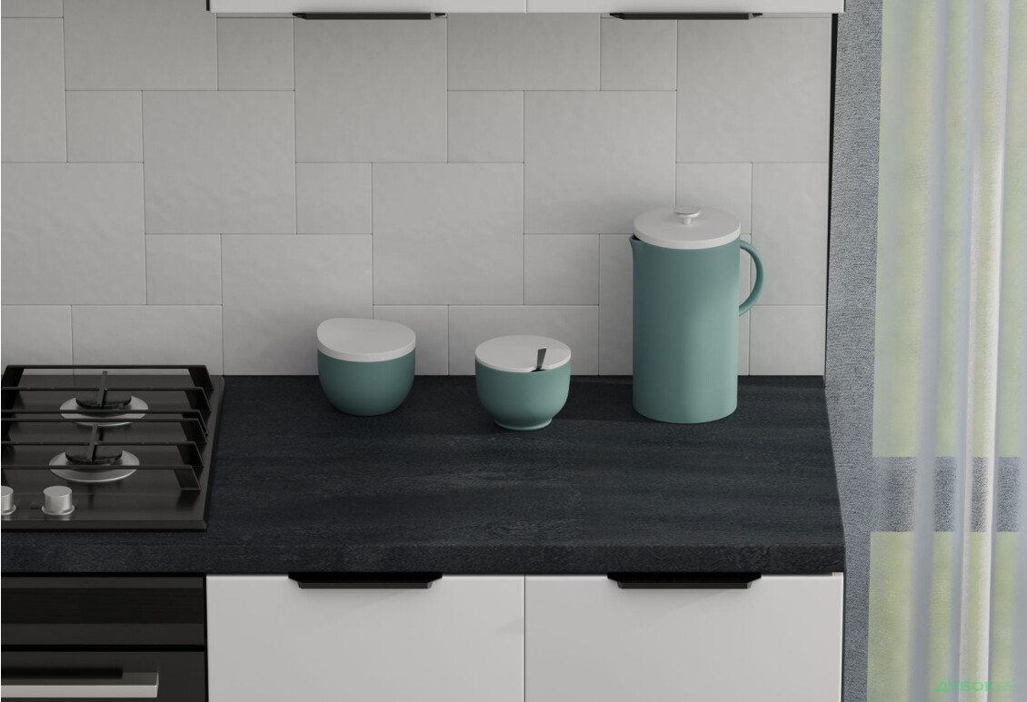 Кухня Вип-Мастер Флэт Люкс 1.6х2.6, антрацит / белый мат - Изображение 2 Изображение 2 - Кухня Вип-Мастер Флэт Люкс 1.6х2.6, антрацит / белый мат