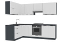 Кухня Вип-Мастер Флэт Люкс 1.6х2.6, антрацит / белый мат - Изображение 3 Изображение 3 - Кухня Вип-Мастер Флэт Люкс 1.6х2.6, антрацит / белый мат