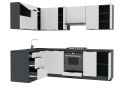 Кухня Вип-Мастер Флэт Люкс 1.6х2.6, антрацит / белый мат - Изображение 4 Изображение 4 - Кухня Вип-Мастер Флэт Люкс 1.6х2.6, антрацит / белый мат