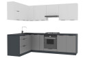 Кухня VIP-master Флет Люкс 1.6х2.6, низ - антрацит / сірий мат, верх - білий / білий мат - Зображення 3 Зображення 3 - Кухня VIP-master Флет Люкс 1.6х2.6, низ - антрацит / сірий мат, верх - білий / білий мат