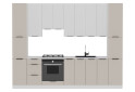 Кухня Флет Люкс 3.0 VIP-master, низ - білий / беж мат, верх - білий / білий мат - Зображення 3 Зображення 3 - Кухня Флет Люкс 3.0 VIP-master, низ - білий / беж мат, верх - білий / білий мат