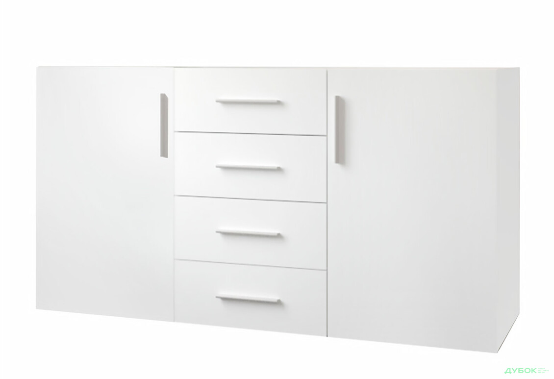 Комод Moreli ST0004 с дверцами и ящиками 150 см, белый