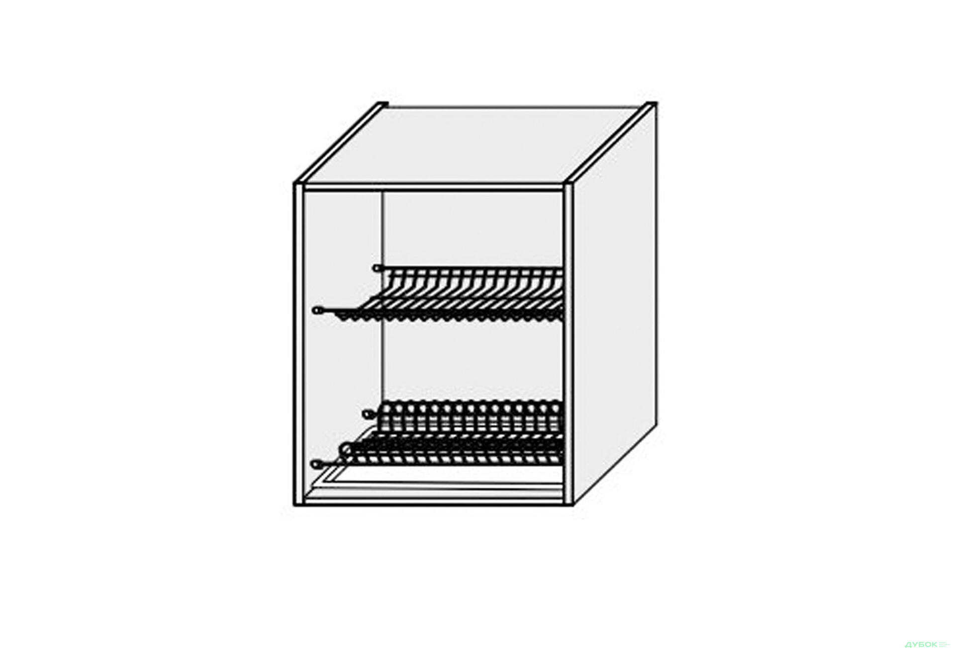 Зображення 1 - Корпус 60В 1дв Сушка Pro Blum+Rejs 720мм MiroMark