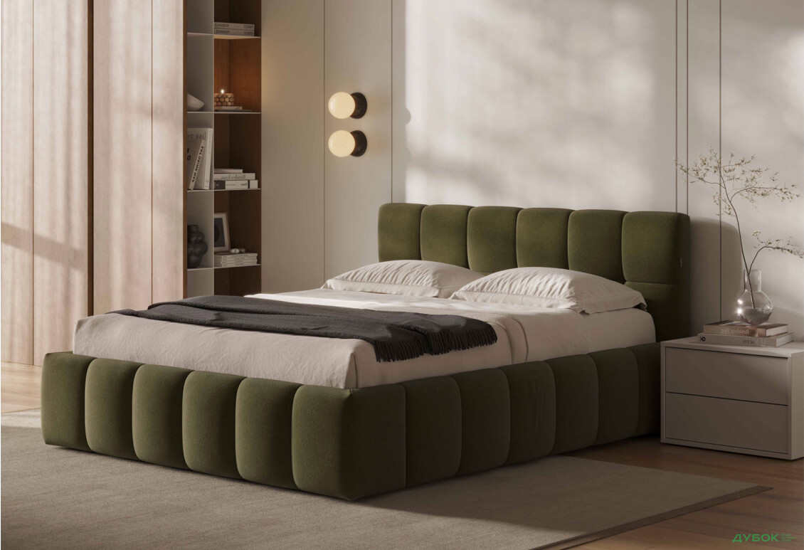 Ліжко-подіум MiroMark Тоні 160x200 підйомне з каркасом, оливка - Зображення 2 Зображення 2 - Ліжко-подіум MiroMark Тоні 160x200 підйомне з каркасом, оливка