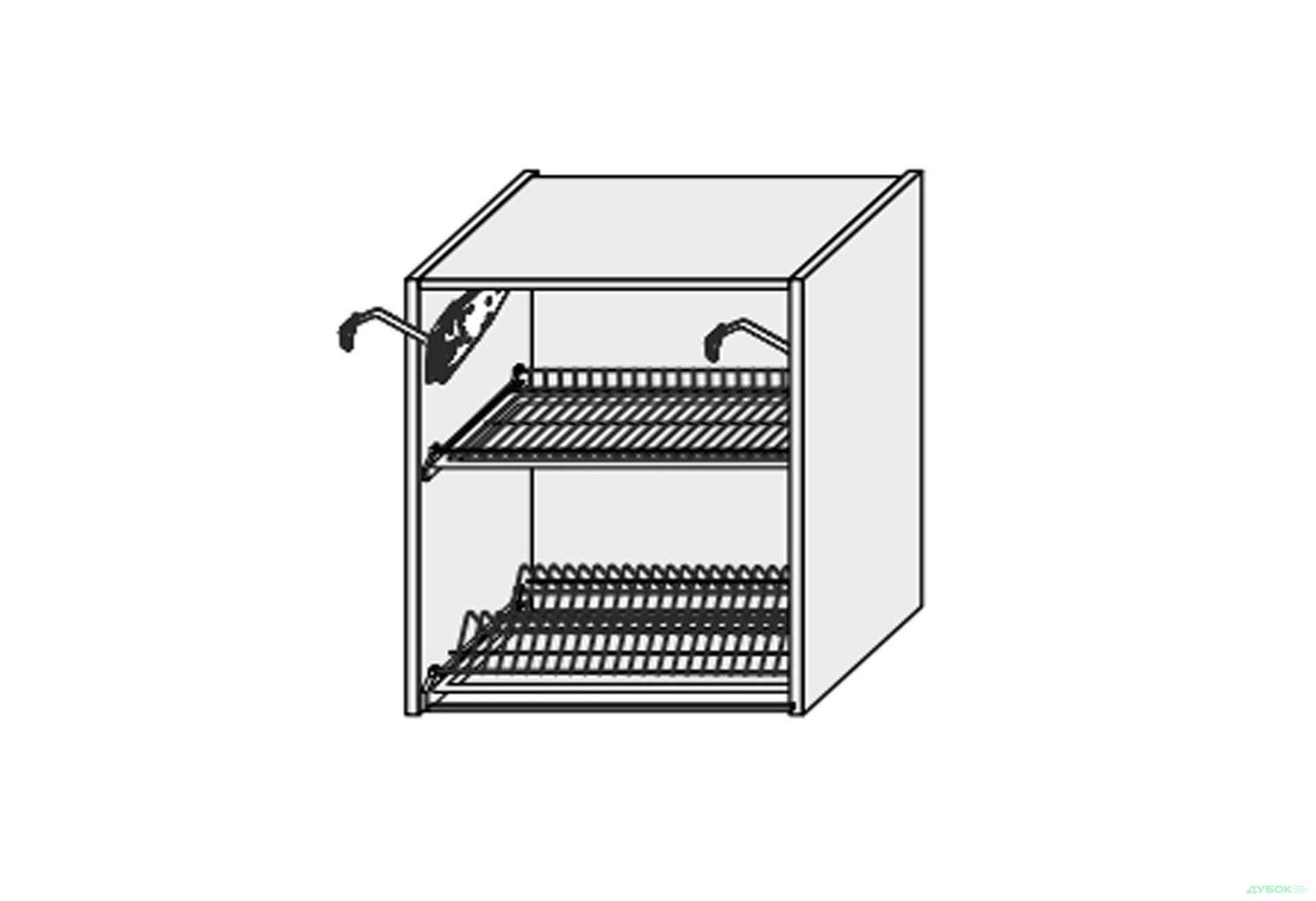 Зображення 1 - Корпус 80В 2дв Сушка Aventos Pro Blum+Rejs 720мм MiroMark
