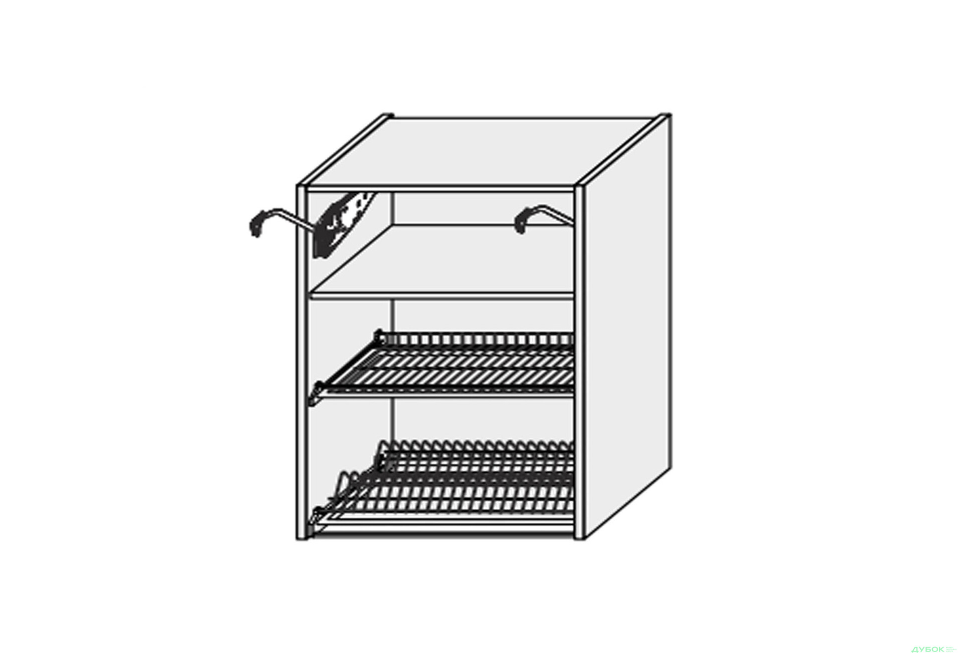 Зображення 1 - Корпус 80В 2дв Сушка Aventos Pro Blum+Rejs 900мм MiroMark