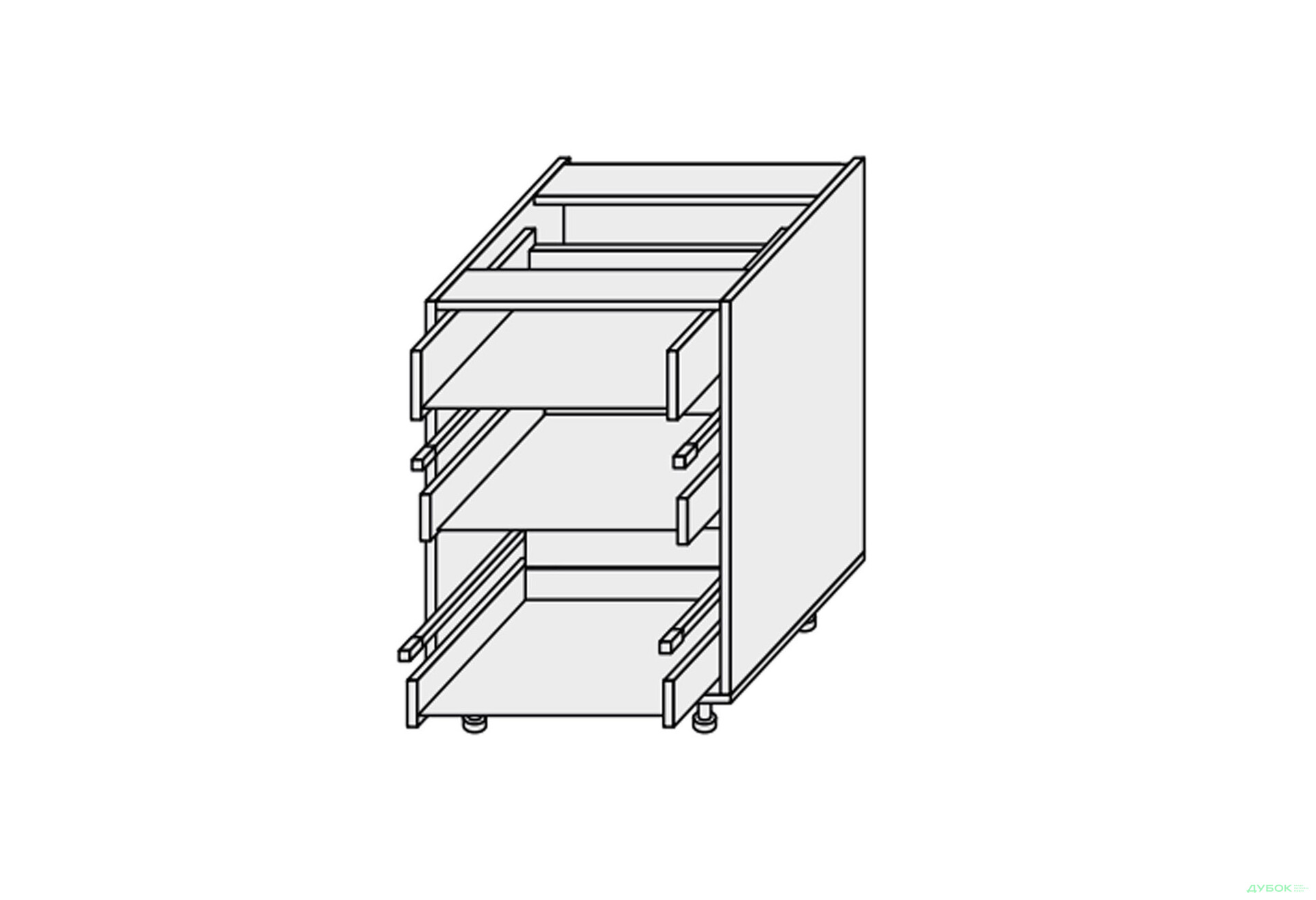 Зображення 1 - Корпус 50Н 3шх Pro Hettich 820мм MiroMark