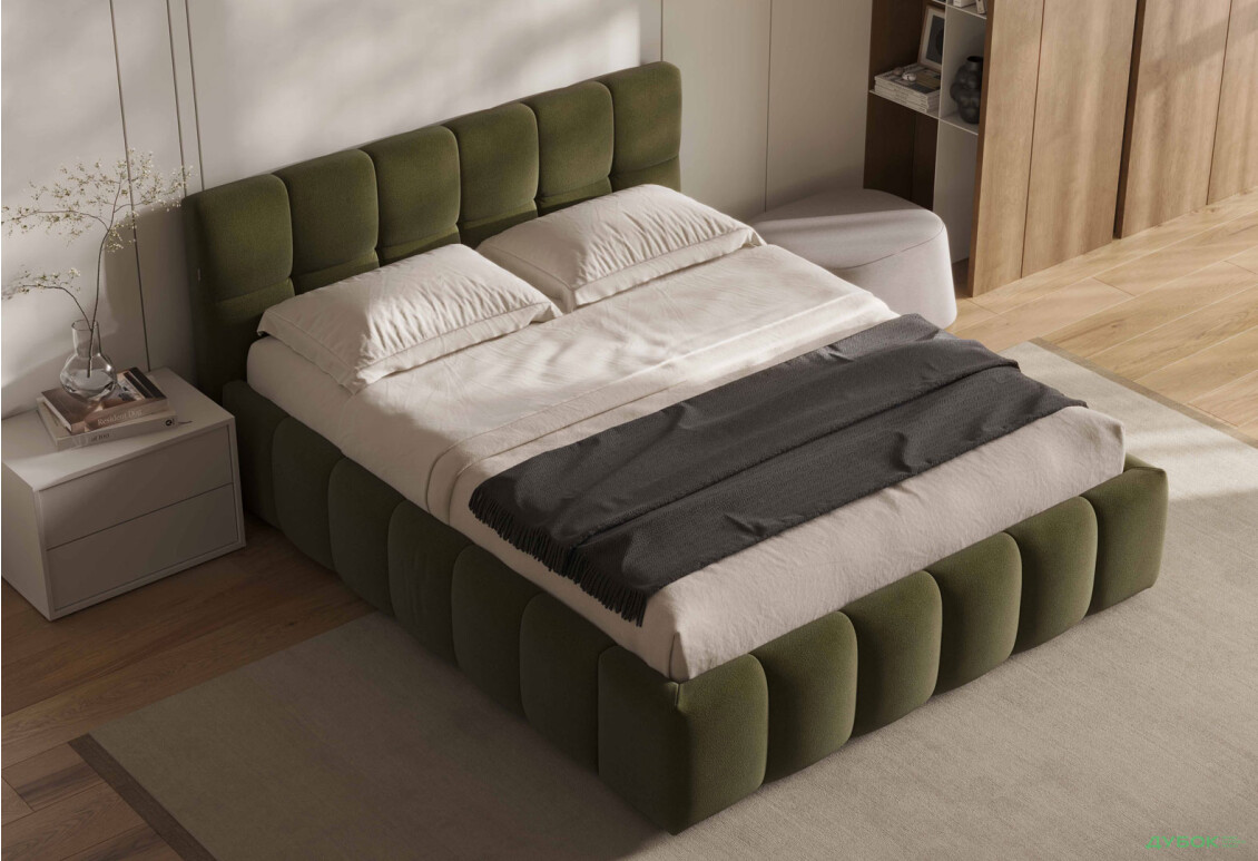 Ліжко-подіум MiroMark Тоні 180x200, оливка - Зображення 4 Зображення 4 - Ліжко-подіум MiroMark Тоні 180x200, оливка