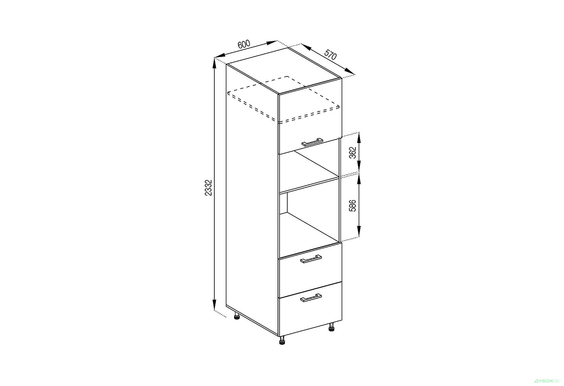 Изображение 1 - П 60 ДШ п/микроволн. (h-920) Favorit Марта Svit Mebliv