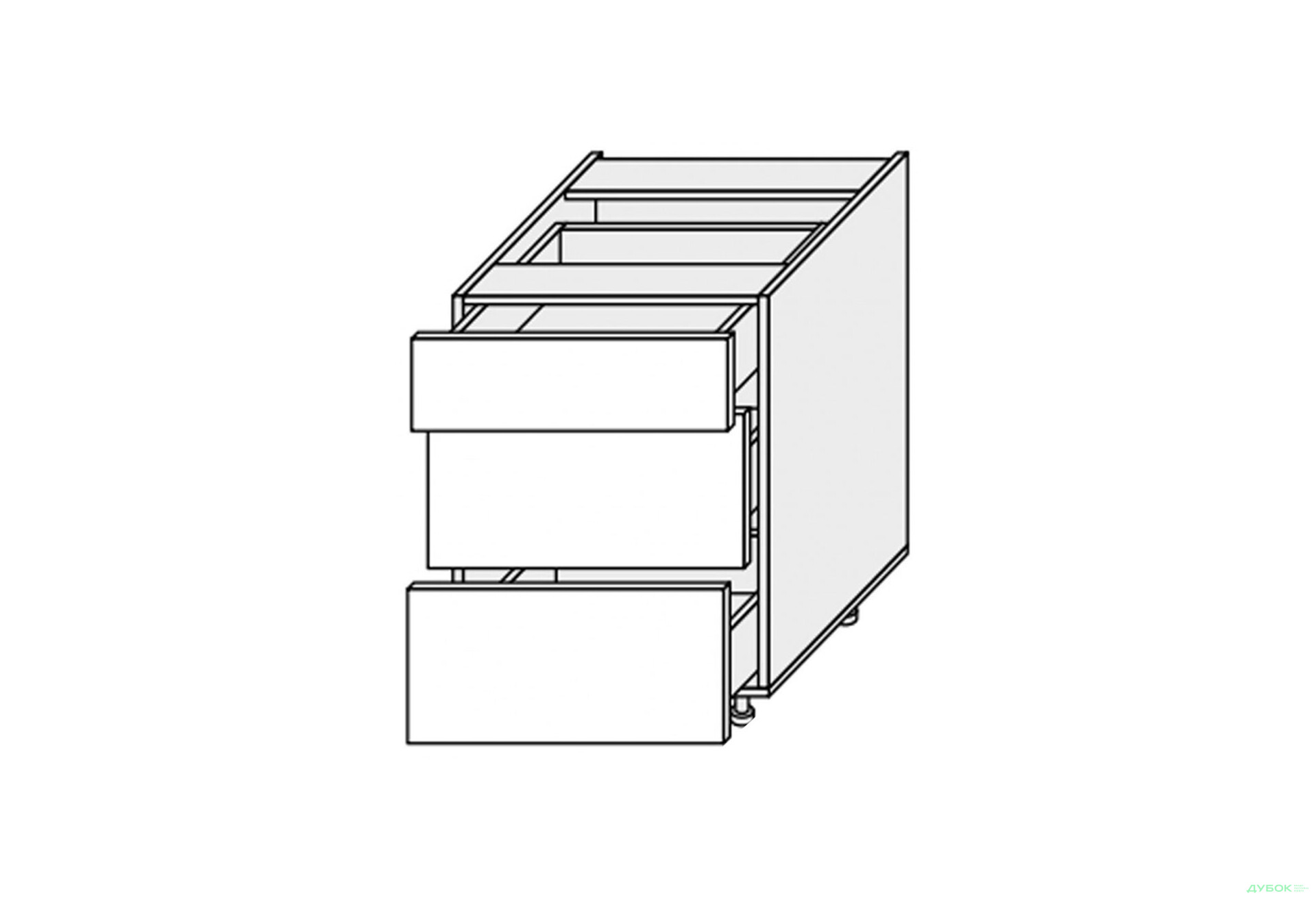 Зображення 1 - Низ 50Н3ШХ/820 Pro Hettich Міленіум / Millenium Premium MiroMark