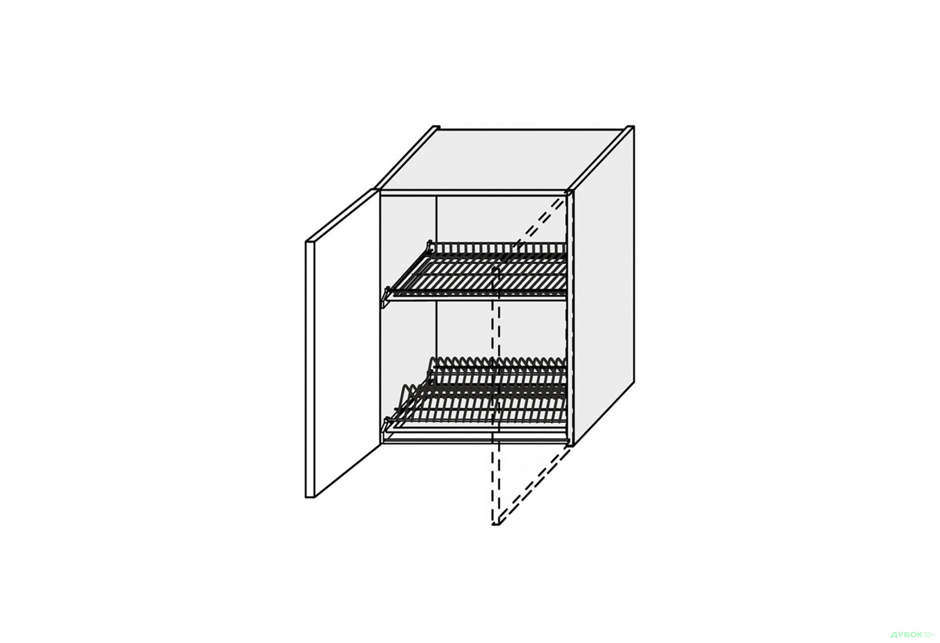 Зображення 1 - Верх 60ВС/720 1дв сушка Pro Blum+Rejs ліва Міленіум / Millenium Premium MiroMark