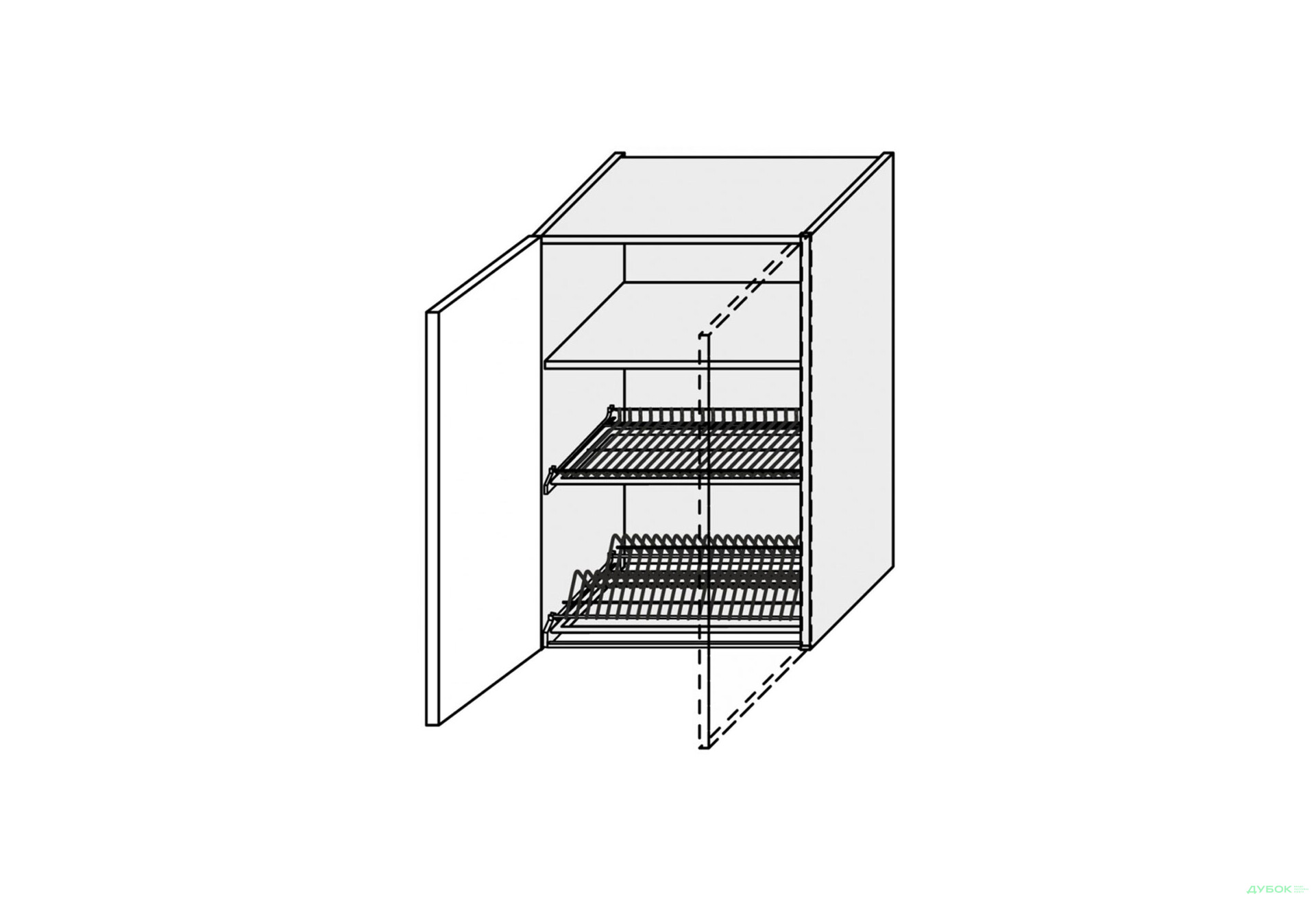 Зображення 1 - Верх 60ВС/900 1дв сушка Pro Blum+Rejs ліва Міленіум / Millenium Premium MiroMark