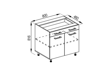 Н 80 ДШ Favorit Марта Лак Svit Mebliv