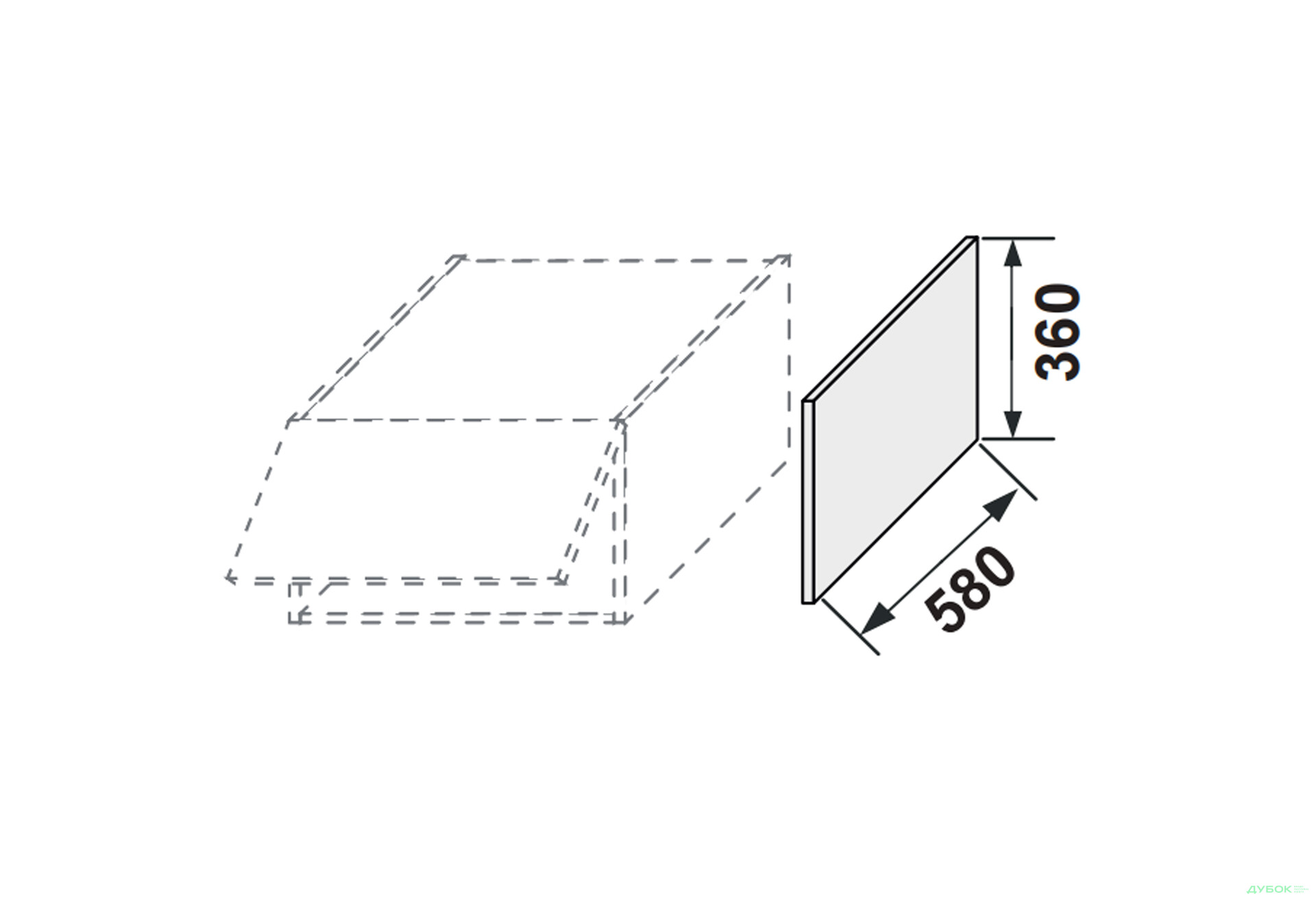 Бічна панель верхня 360мм антресоль Лео / Leo MiroMark - Зображення 2 Зображення 2 - Бічна панель верхня 360мм антресоль Лео / Leo MiroMark
