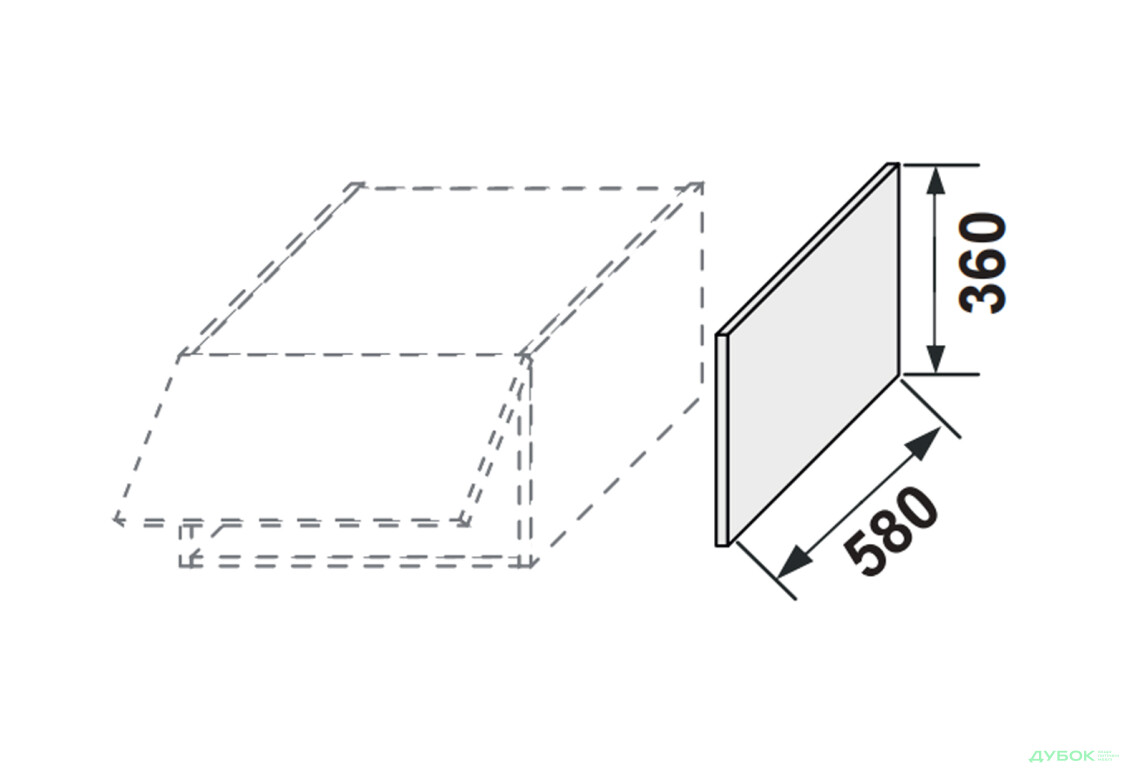 Бічна панель верхня 360мм антресоль Лео / Leo MiroMark - Зображення 2 Зображення 2 - Бічна панель верхня 360мм антресоль Лео / Leo MiroMark