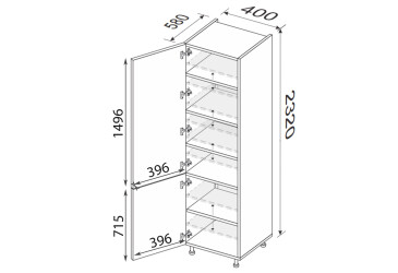 Пенал 40П/2320 Зображення Пенал 40П/2320
