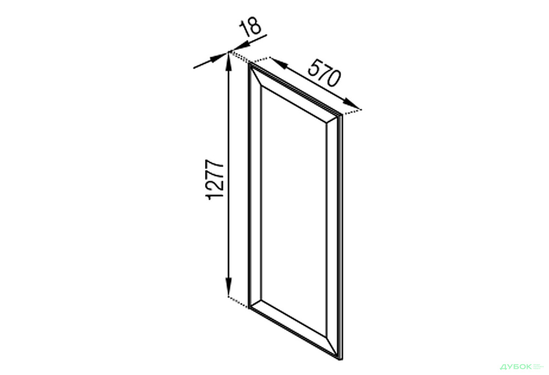 П панель внутрішня (h-720) до ст-ці 38 мм Марго Світ Меблів - Зображення 1 Зображення 1 - П панель внутрішня (h-720) до ст-ці 38 мм Марго Світ Меблів